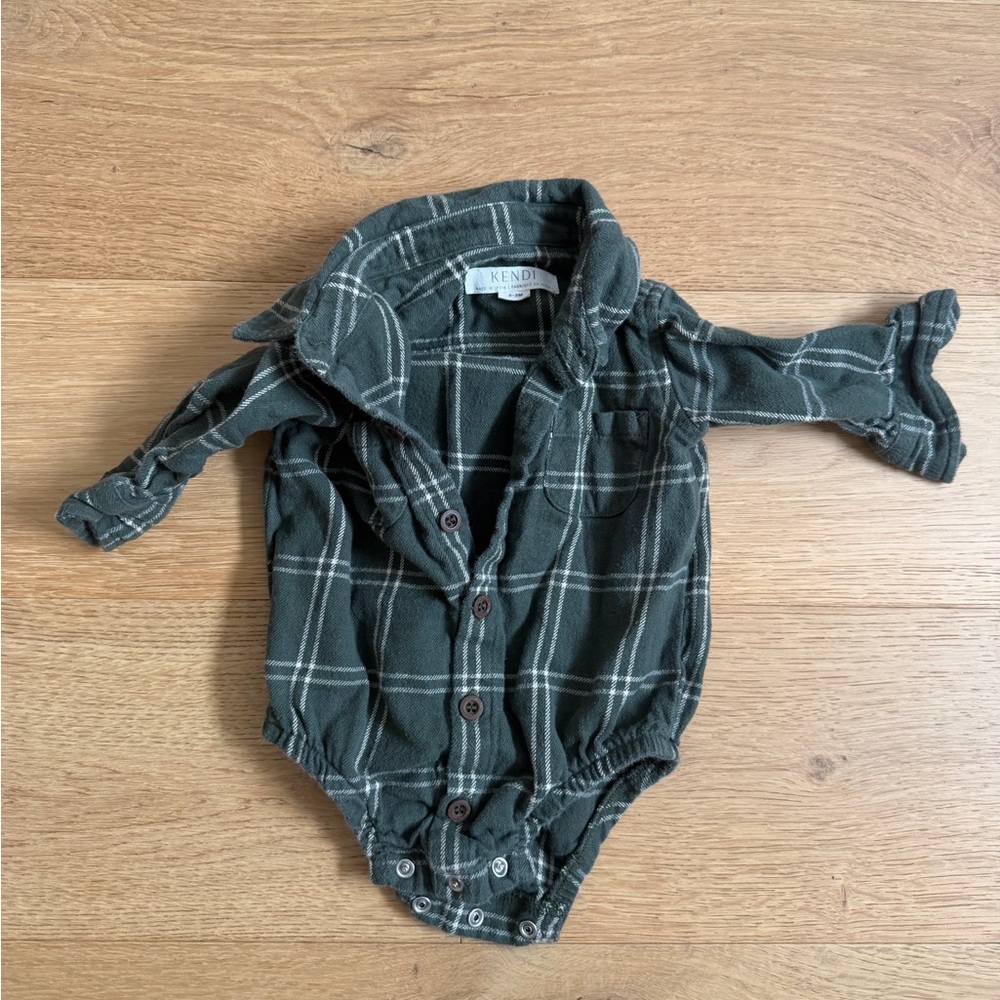 Colored Organics flannel bodysuit